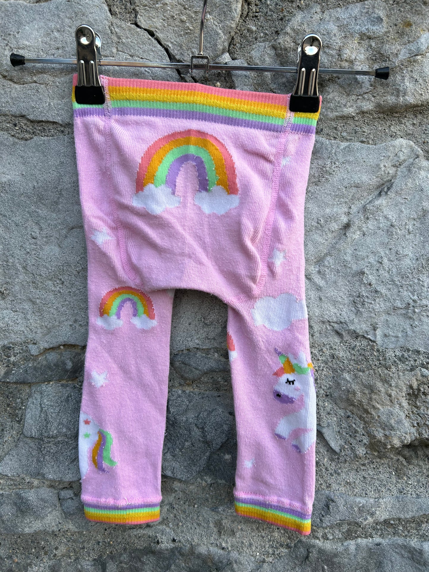 Pink unicorn leggings  0-6m (56-68cm)