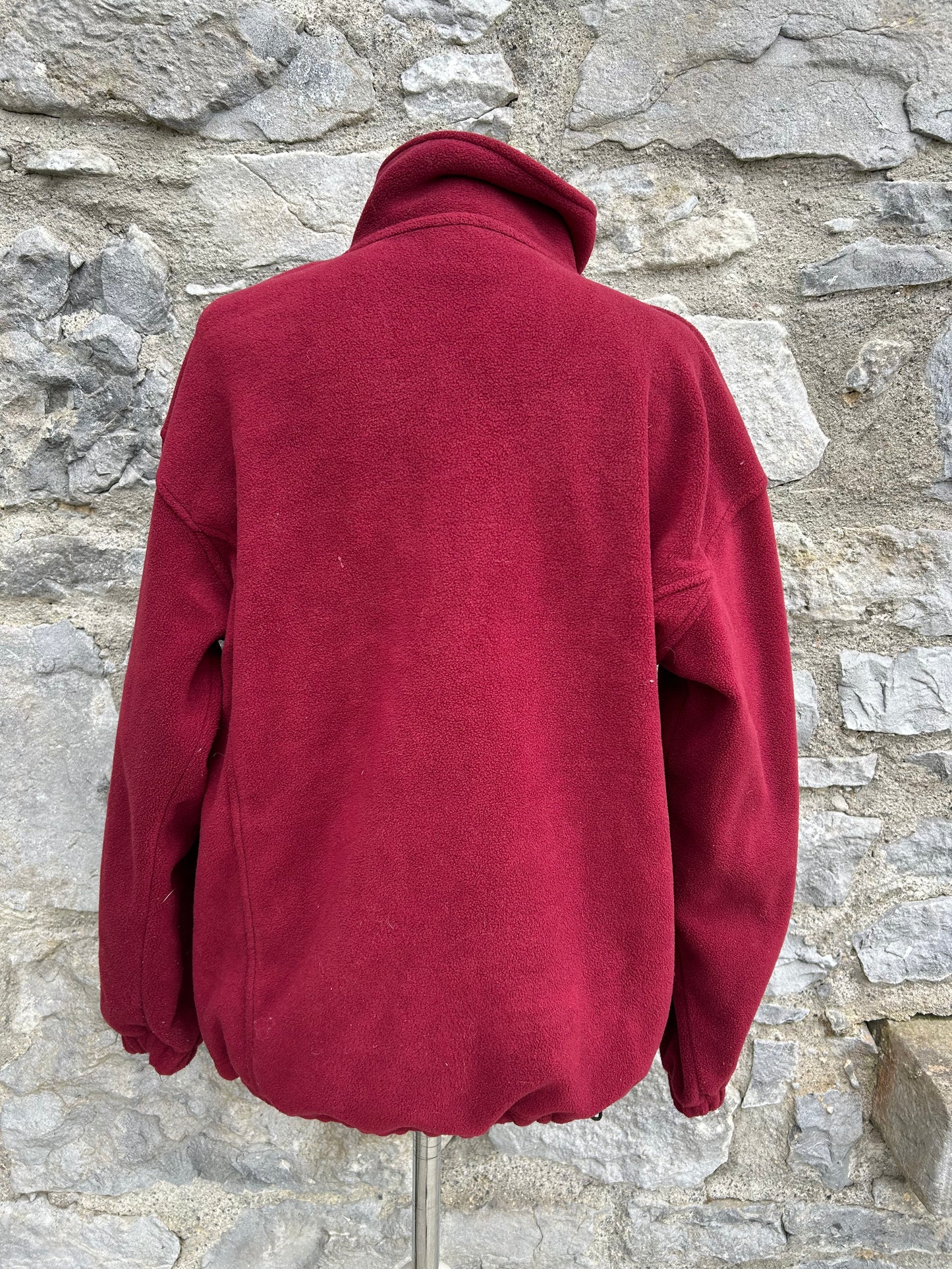 90s maroon fleece Small