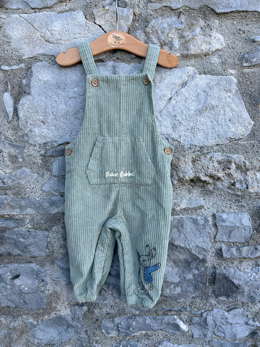 Petter Rabbit khaki cord dungarees  9-12m (74-80cm)