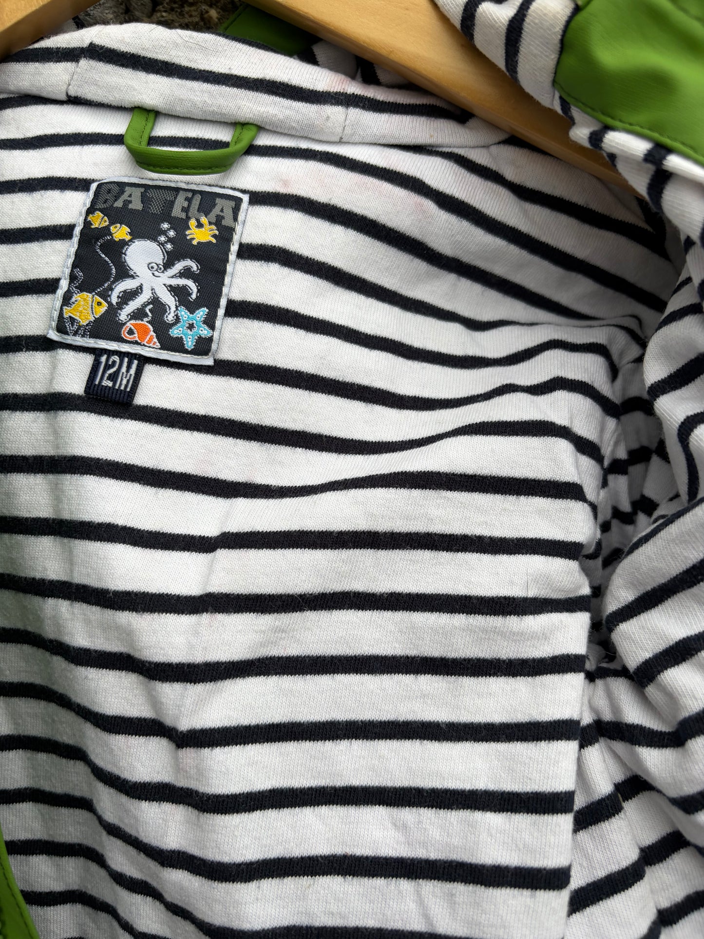 Green raincoat  9-12m (74-80cm)
