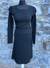 Load image into Gallery viewer, Y2K black waffle dress uk 6
