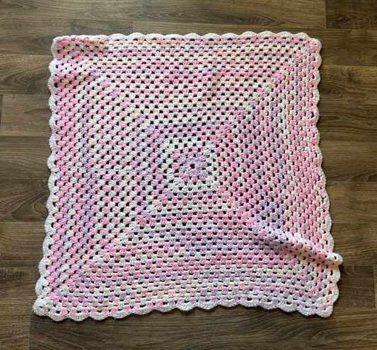 Pink&white blanket