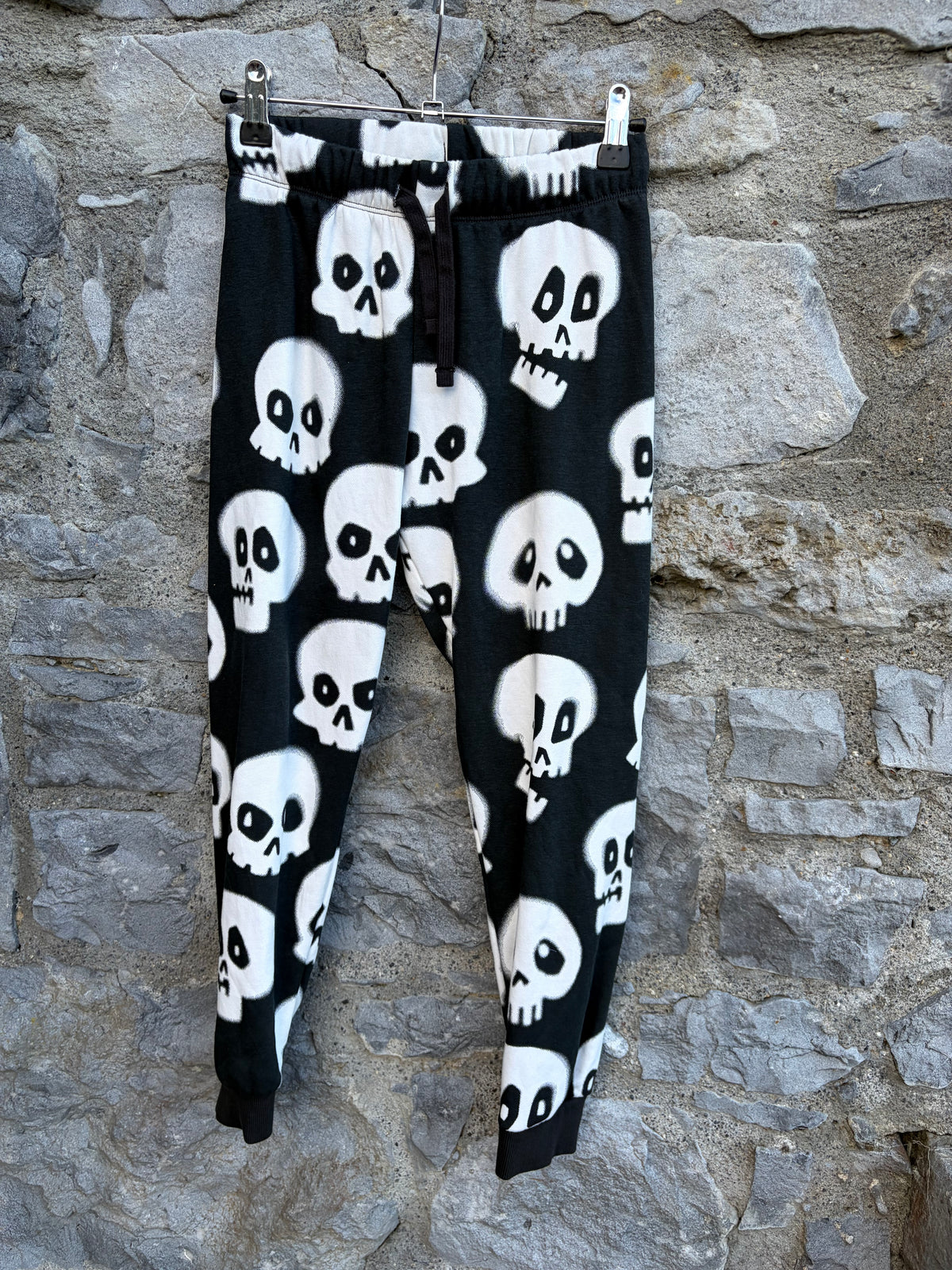 Skulls Black&white pants 8-9y (128-134cm)