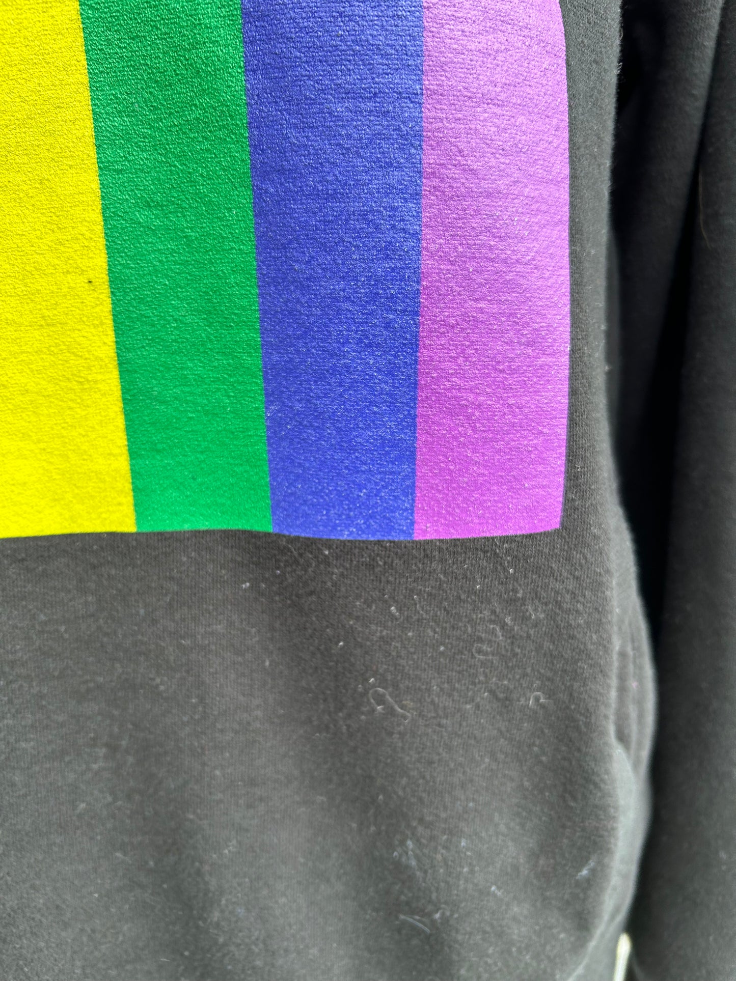 Black rainbow hoodie Small