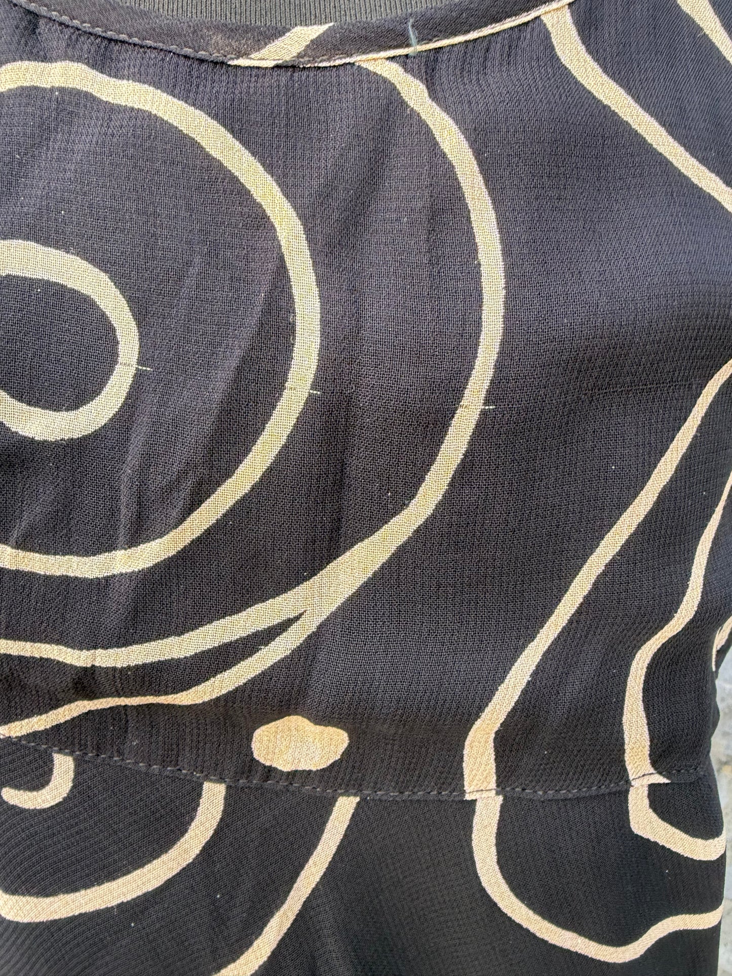 90s spirals black dress uk 8
