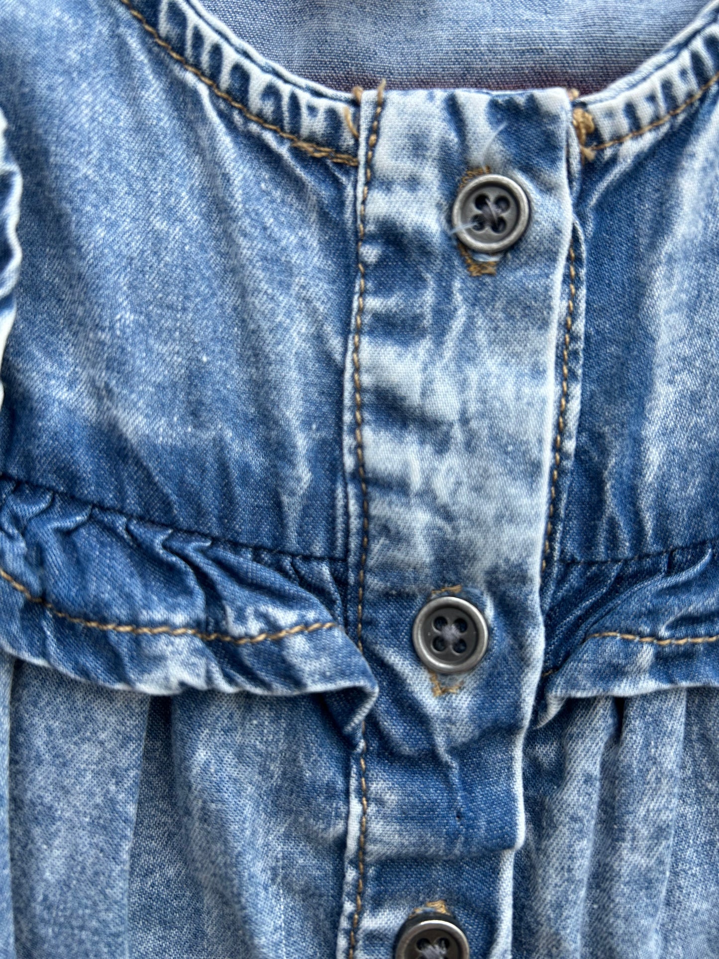 Denim Acid wash dress 3-6m (62-68cm)