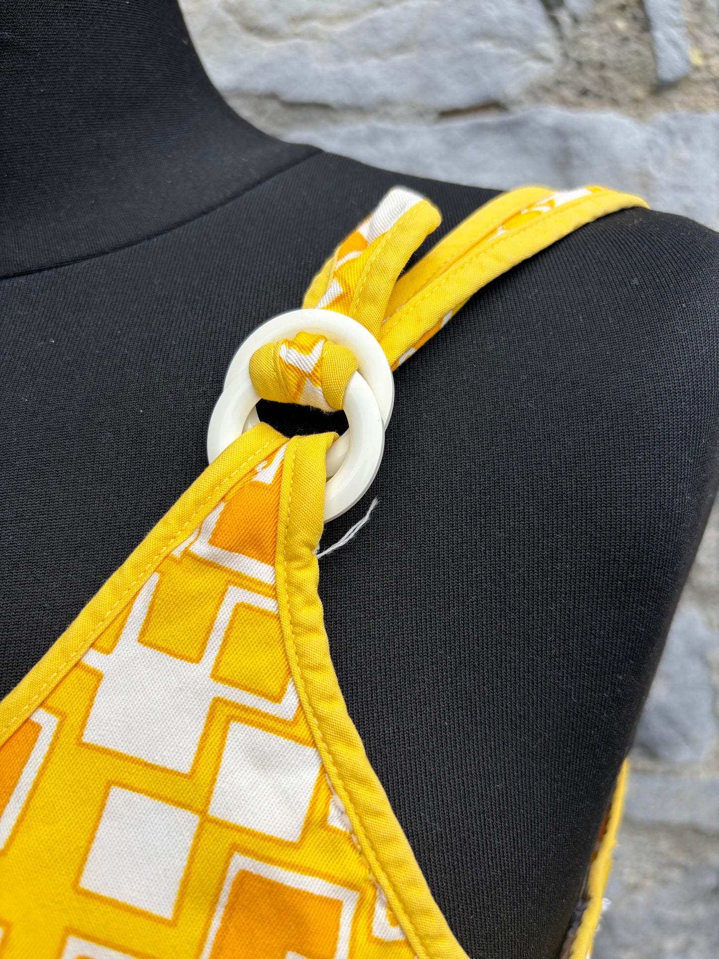 70s yellow bralette uk 8-10