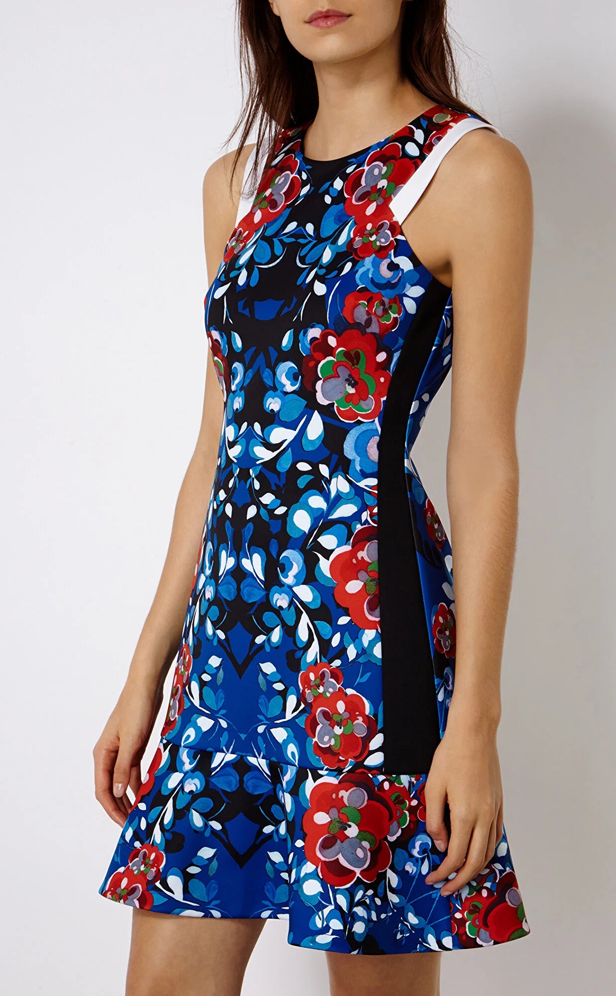 Blue&red floral dress uk 12-14