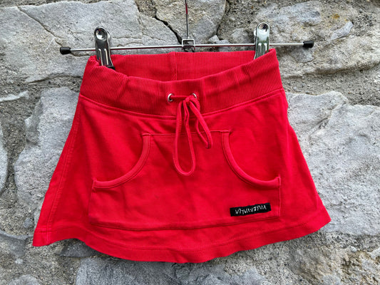 Red mini skirt  2y (92cm)