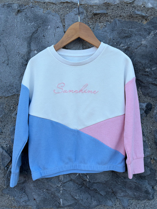Sunshine white&blue sweatshirt  7-8y (122-128cm)