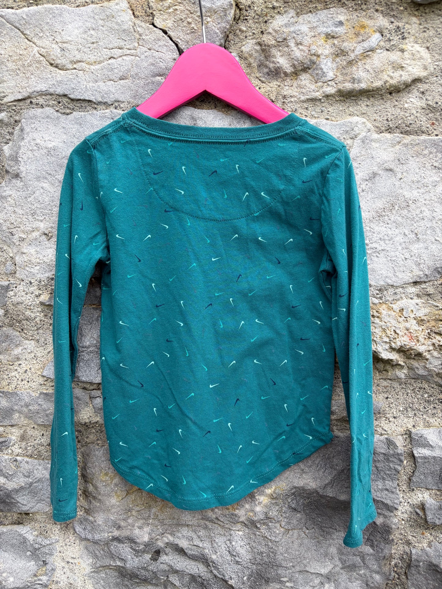 Teal mini swoosh print top  5-6y (110-116cm)