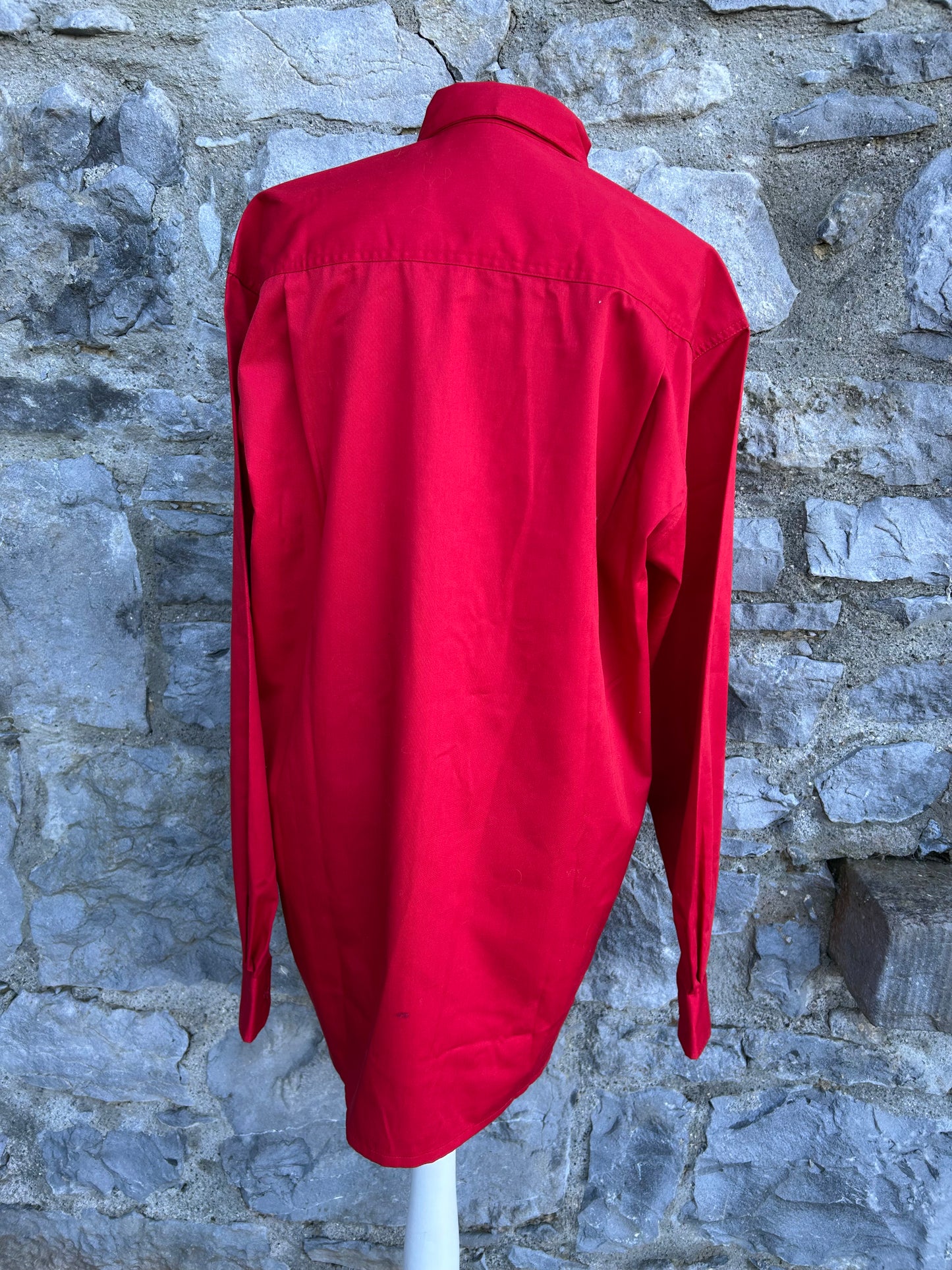 90s red work shirt M/L