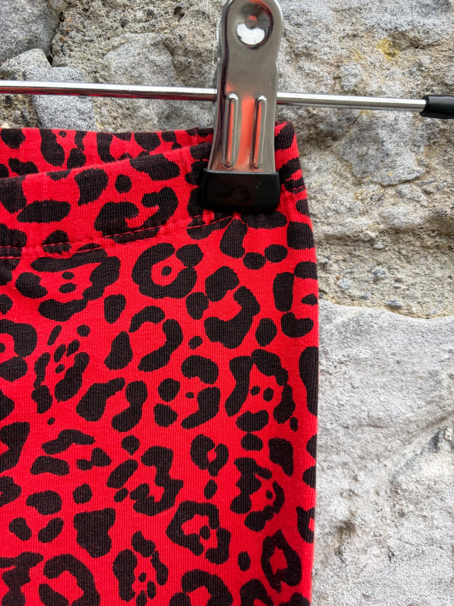 Red leopard print leggings 2-3y (92-98cm)