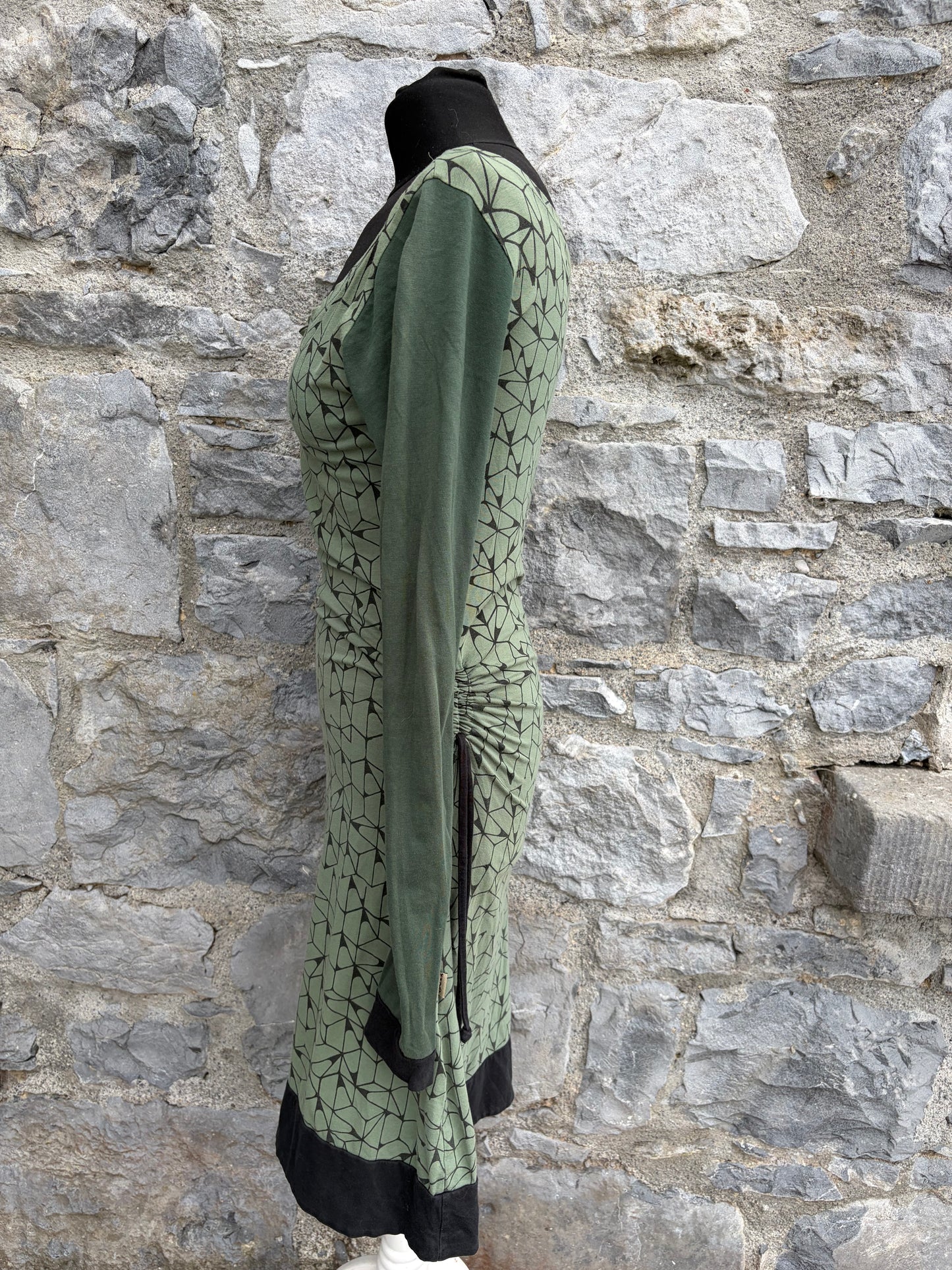 Green geometric dress uk 8-10