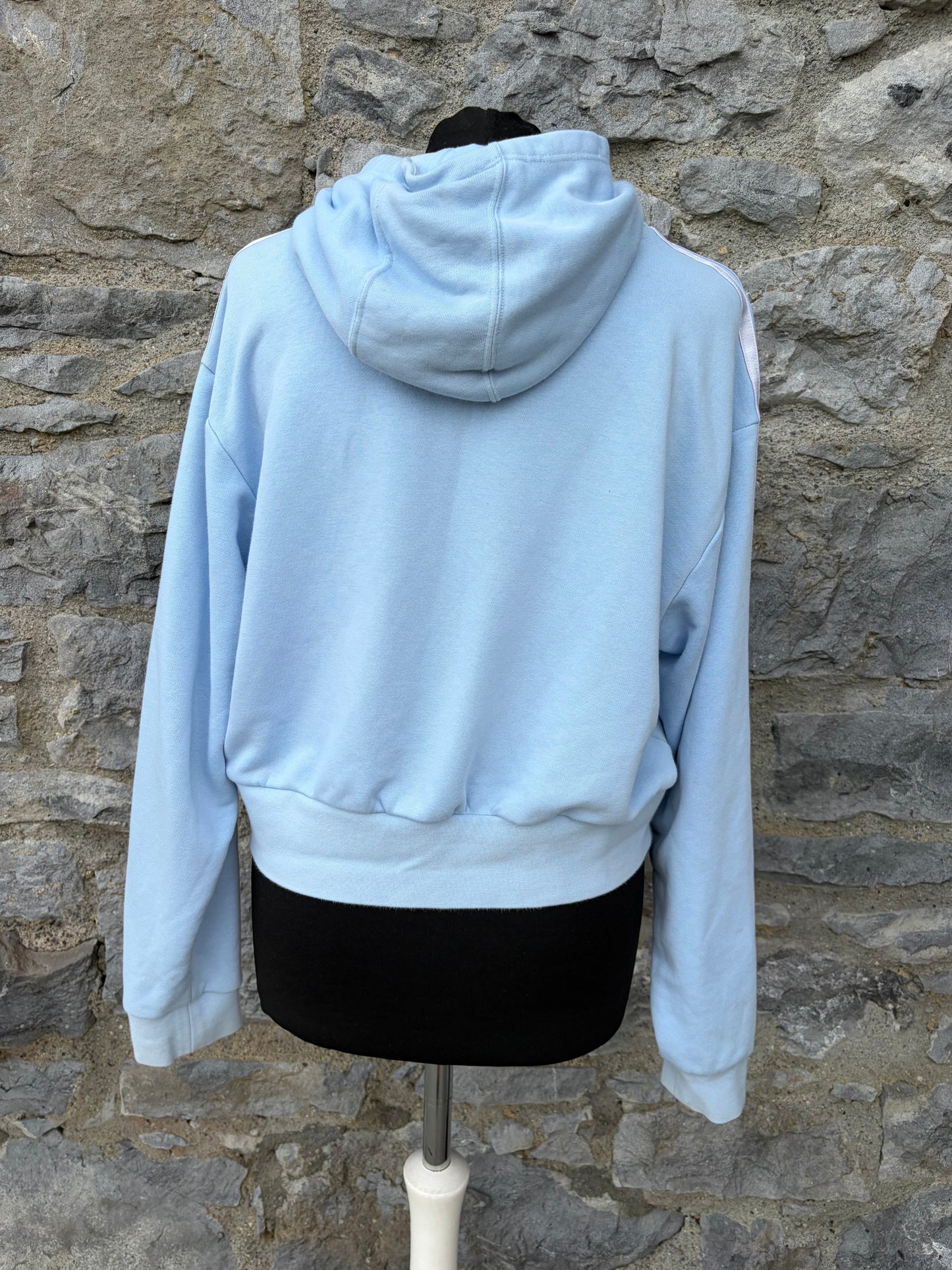 Blue animal flower print logo cropped hoodie uk 8-10