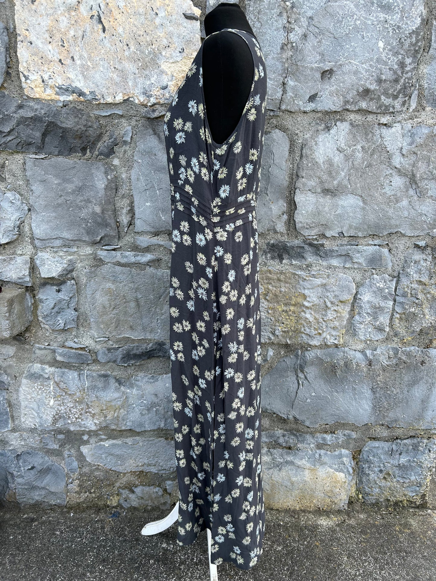 Y2K grey daisies maxi dress uk 12