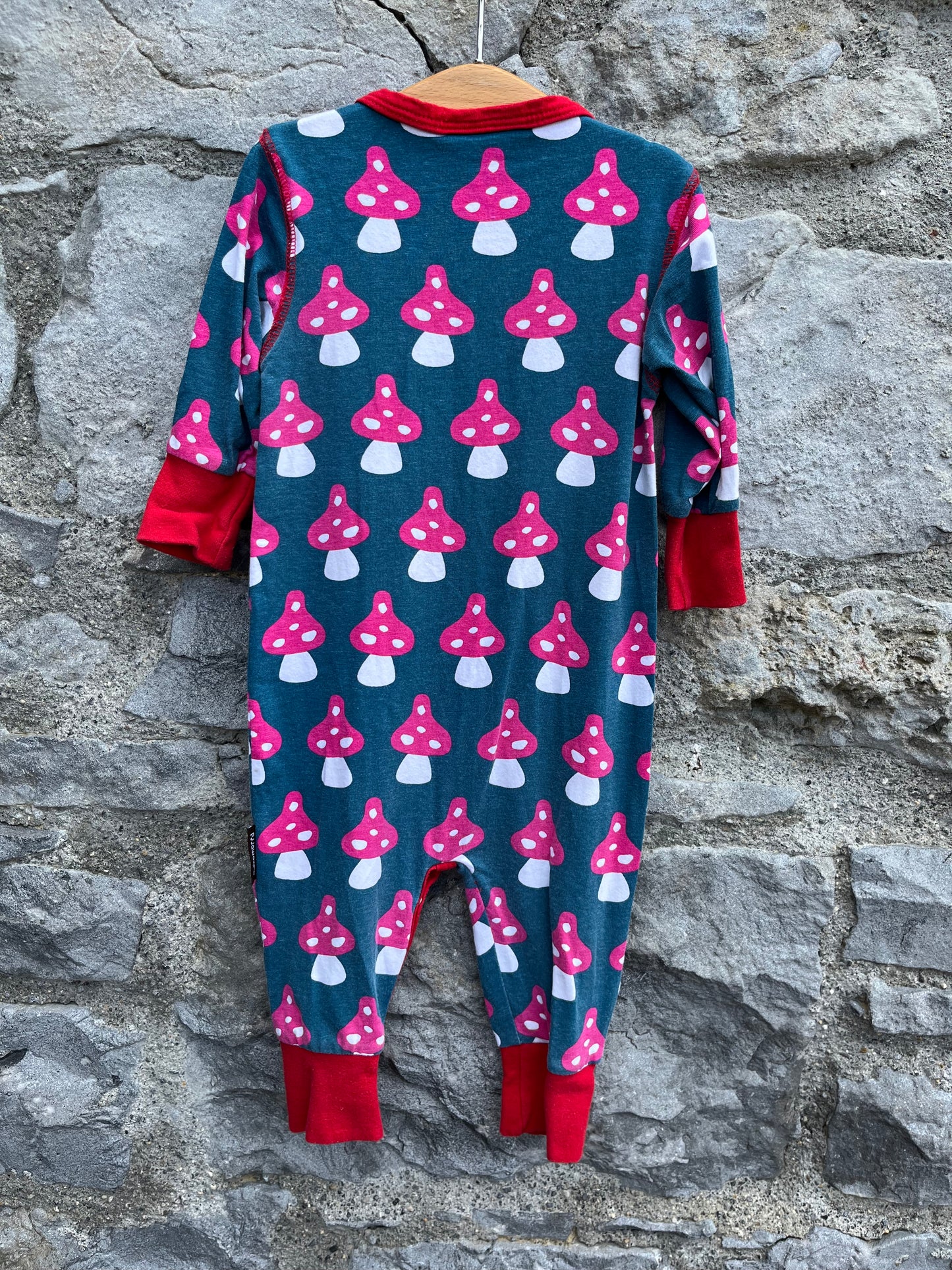 Mushroom navy onesie  3-6m (62-68cm)