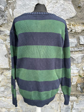 Load image into Gallery viewer, 90s green&amp;navy jumper Large
