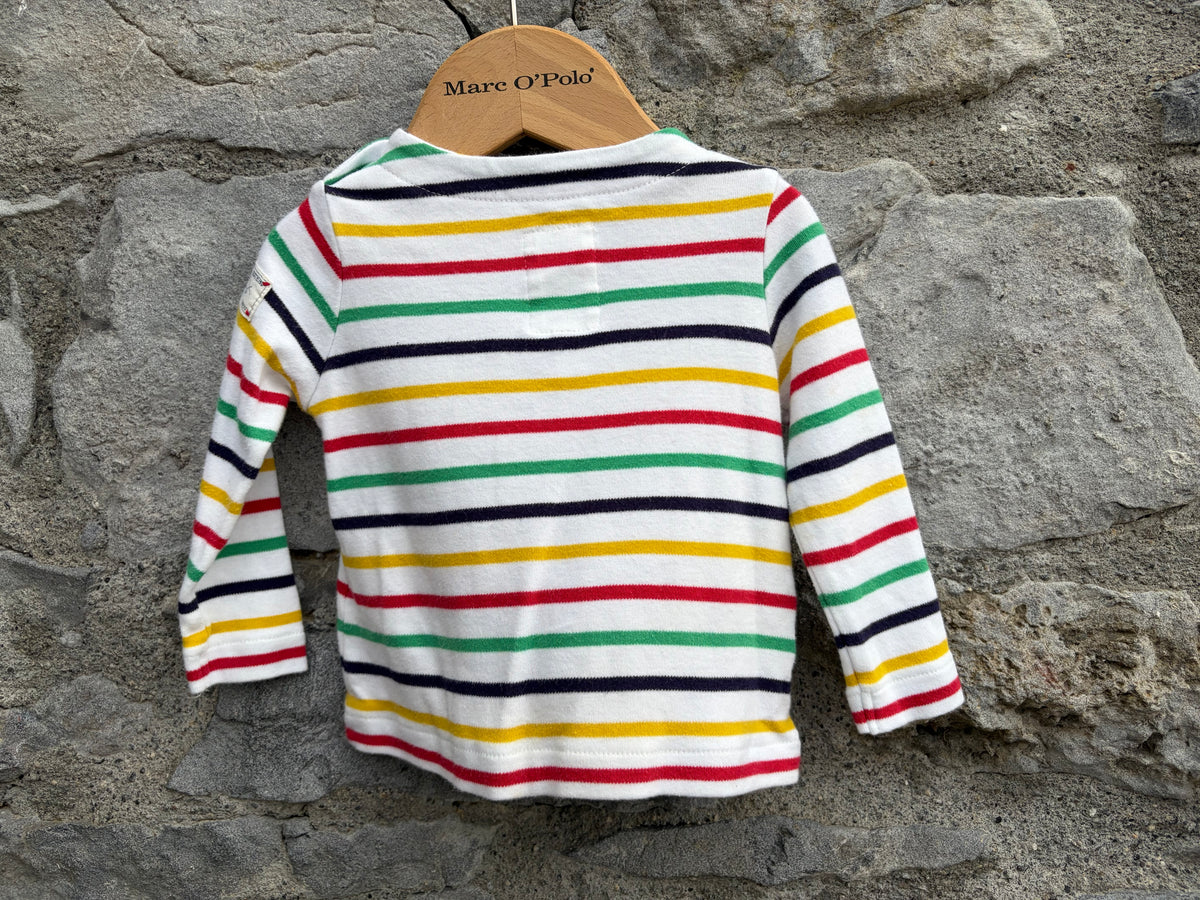 Colourful stripy top 3-6m (62-68cm)