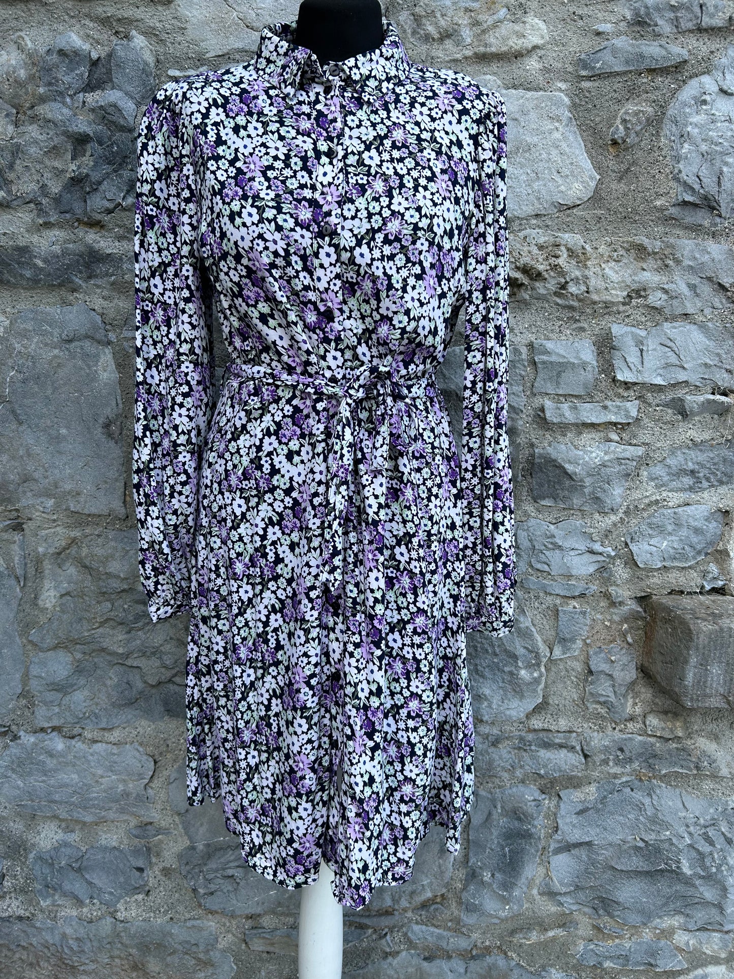 Purple flowers dress uk 12