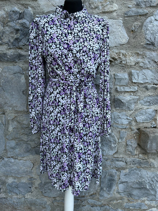 Purple flowers dress uk 12