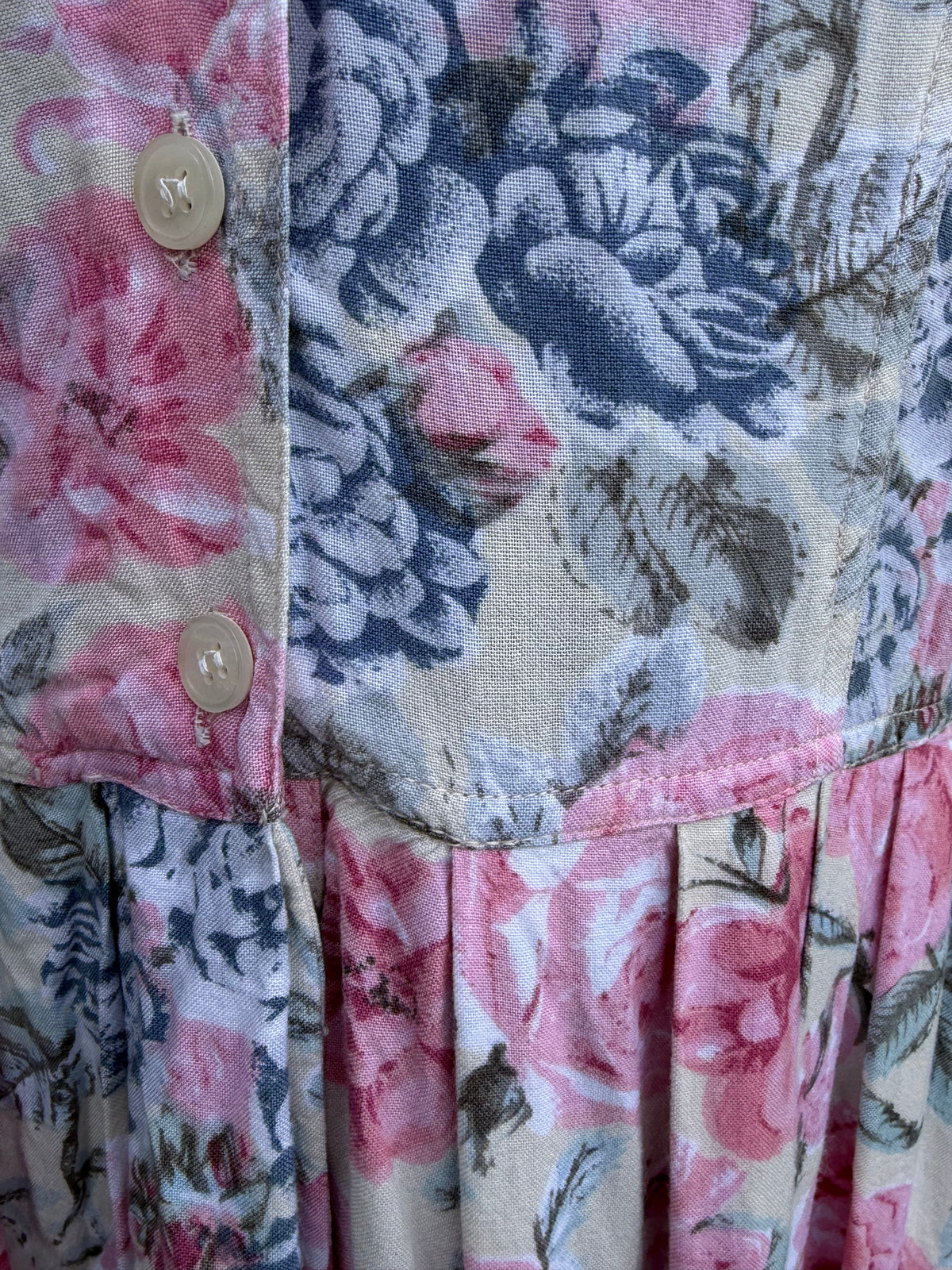 80s pink floral big collar dress uk 12