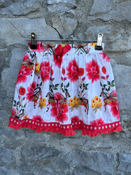 Flowers&horses skirt  5-6y (110-116cm)