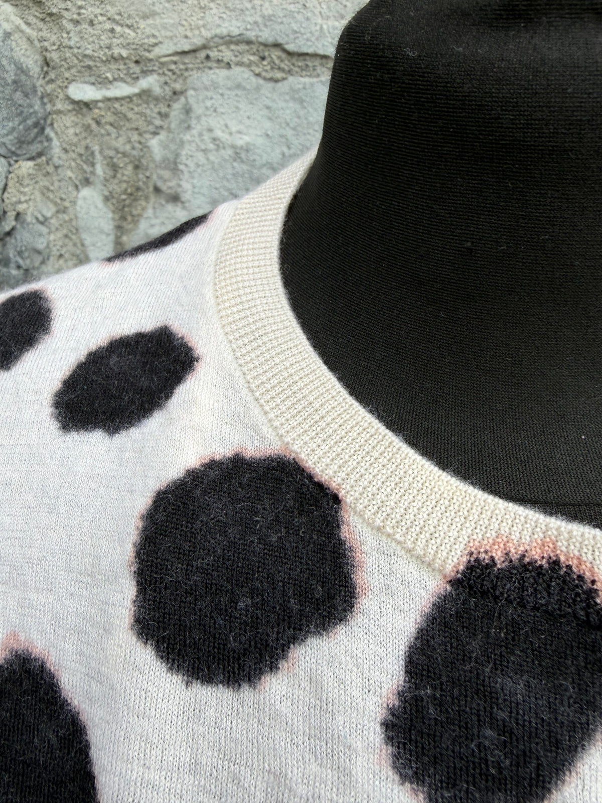 Black dots cream jumper uk 10