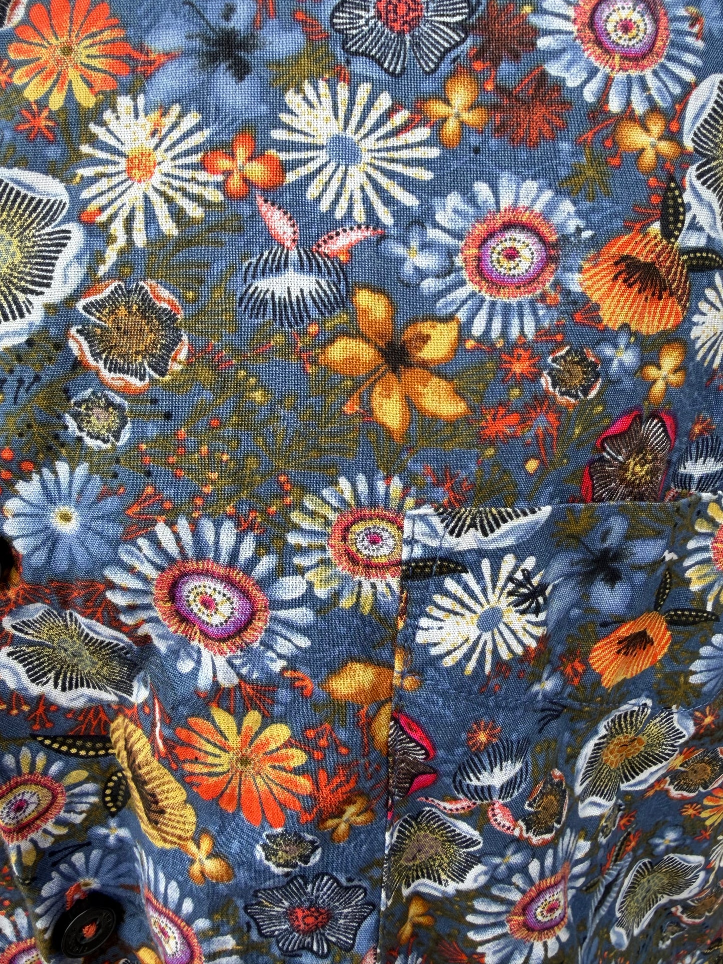 Autumn flowers steel shirt XL
