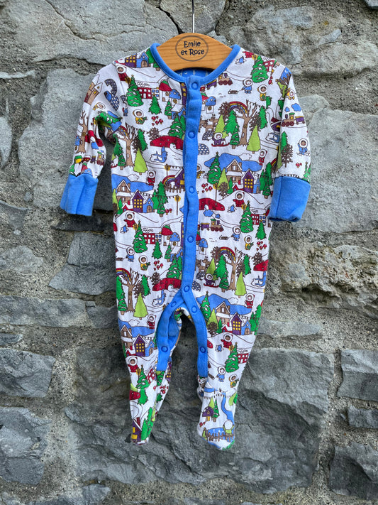 Winter countryside onesie  0-3m (56-62cm)