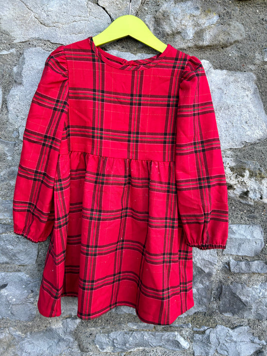 Red check dress 4-5y (104-110cm)