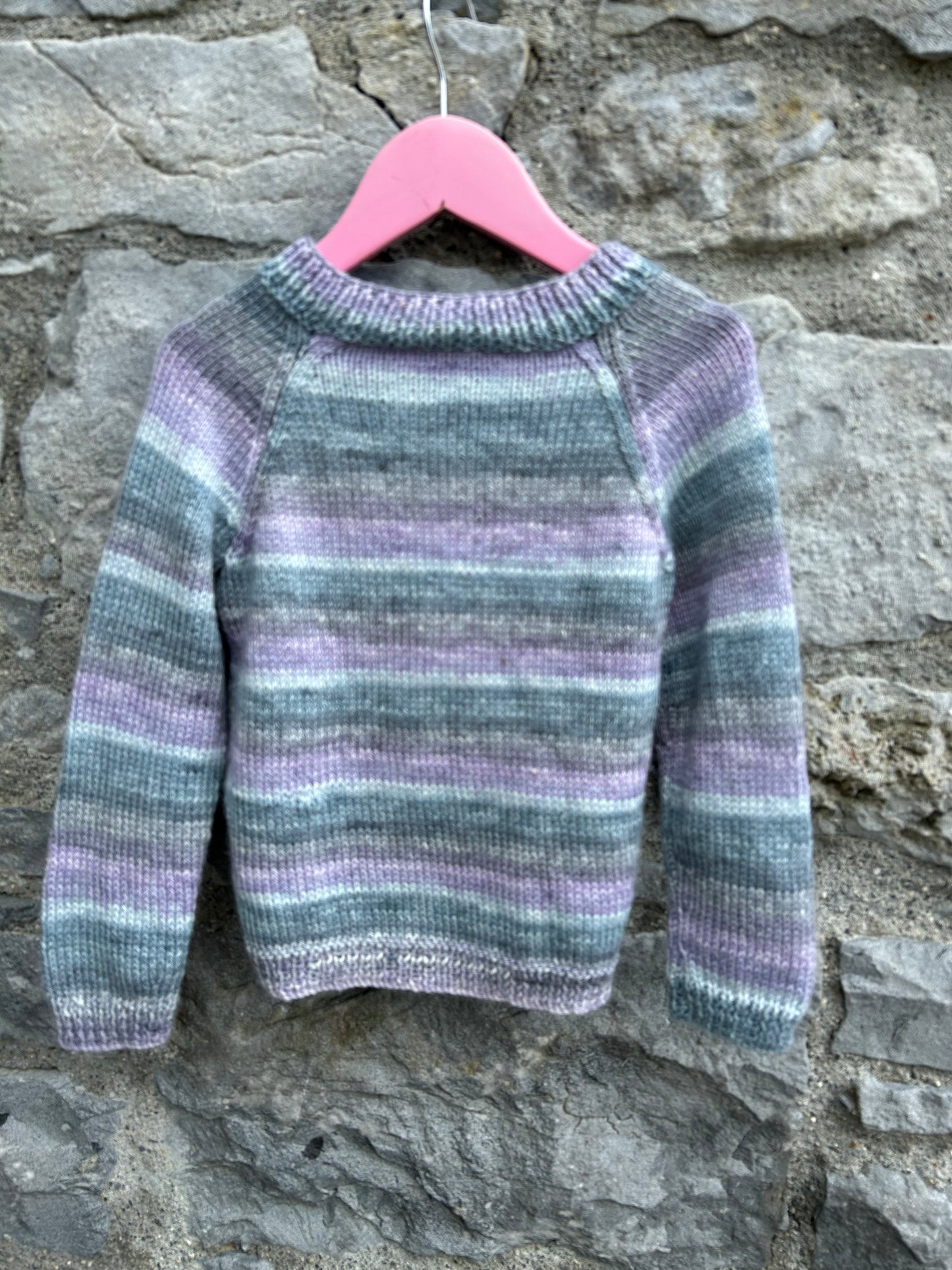 Purple&grey Cardigan  4-5y (104-110cm)