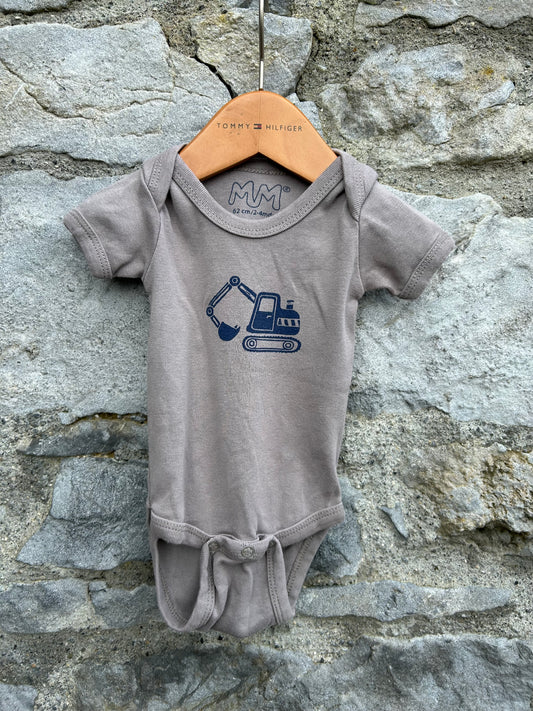 Grey digger vest  0-1m (50-56cm)