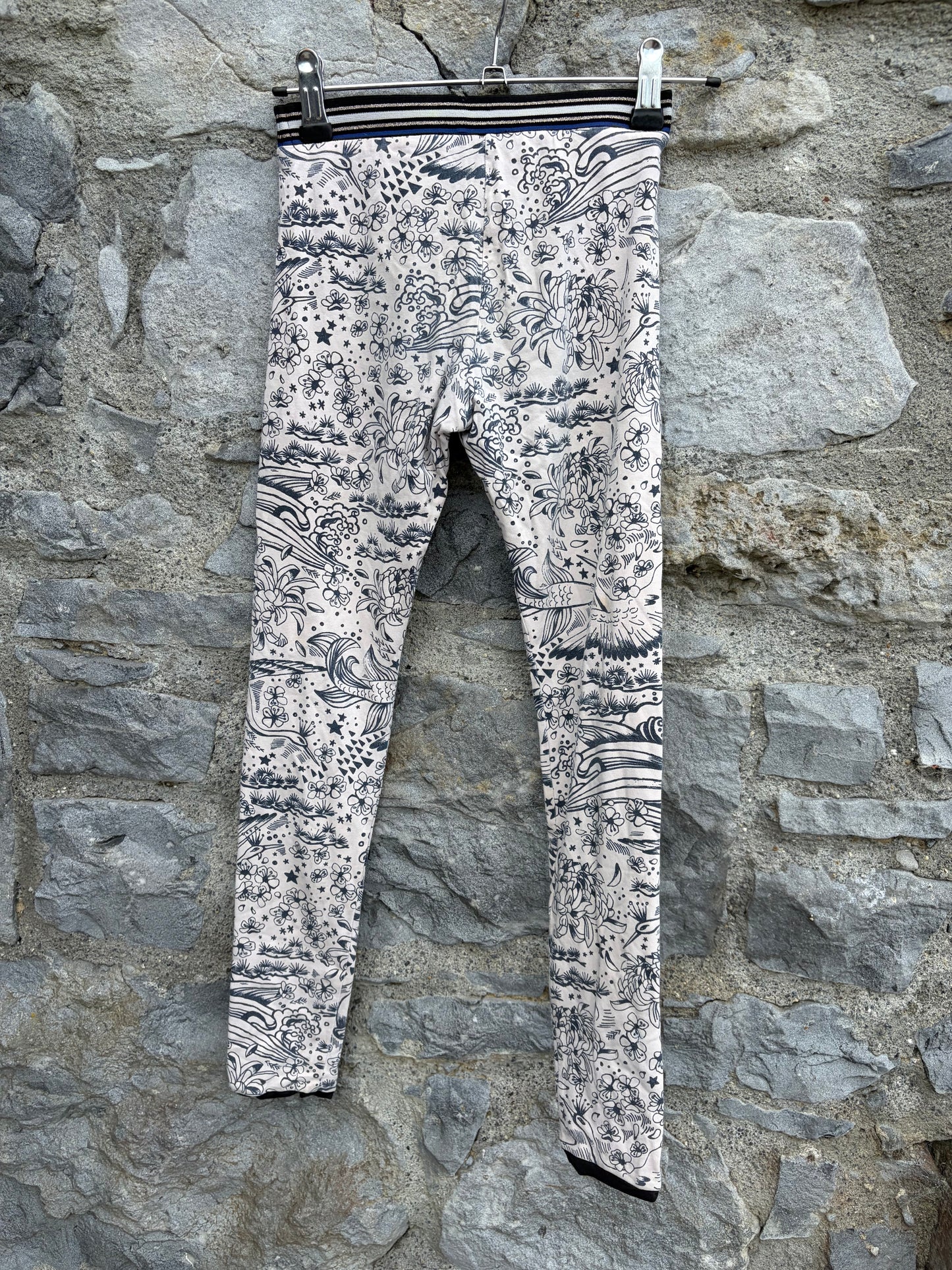 Tattoo-style reversible leggings 7-8y (122-128cm)