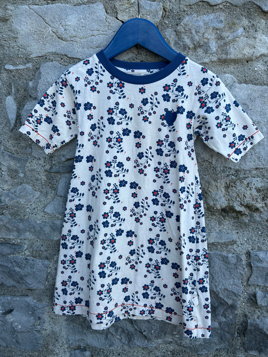 White floral dress  3-4y (98-104cm)