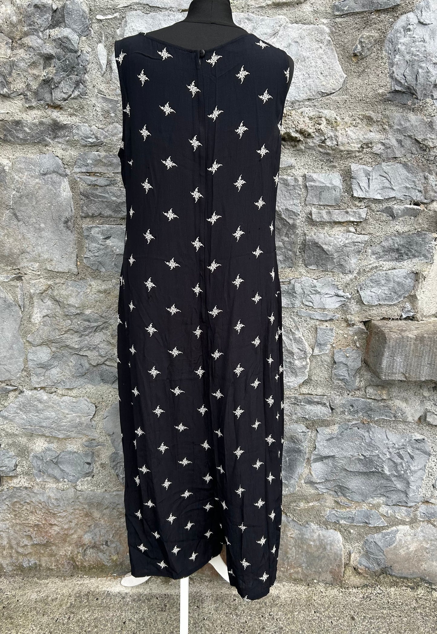 90s stars black maxi dress uk 12-14