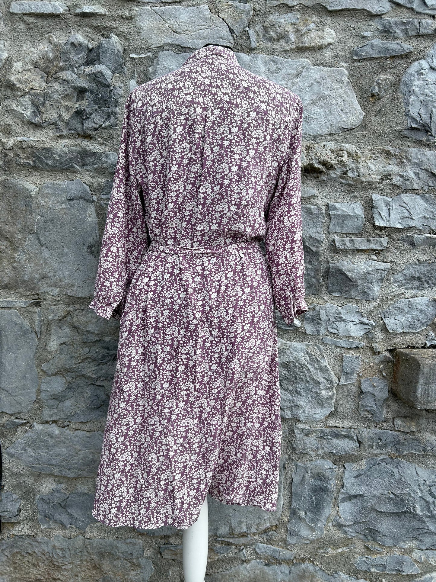 Floral lilac silk dress uk 12