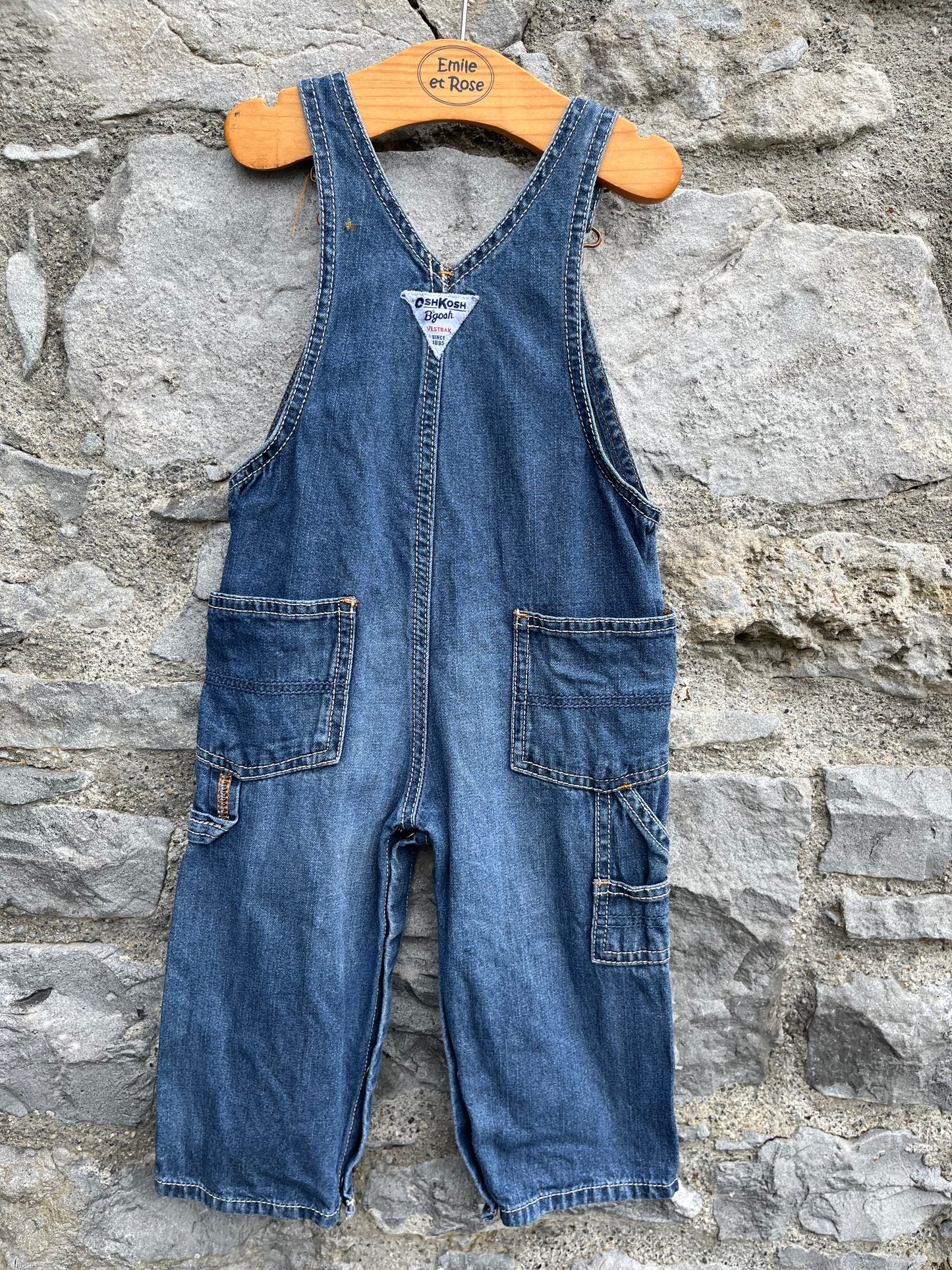 Y2K denim dungarees  12-18m (80-86cm)