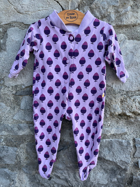 Purple acorn onesie   0-3m (56-62cm)