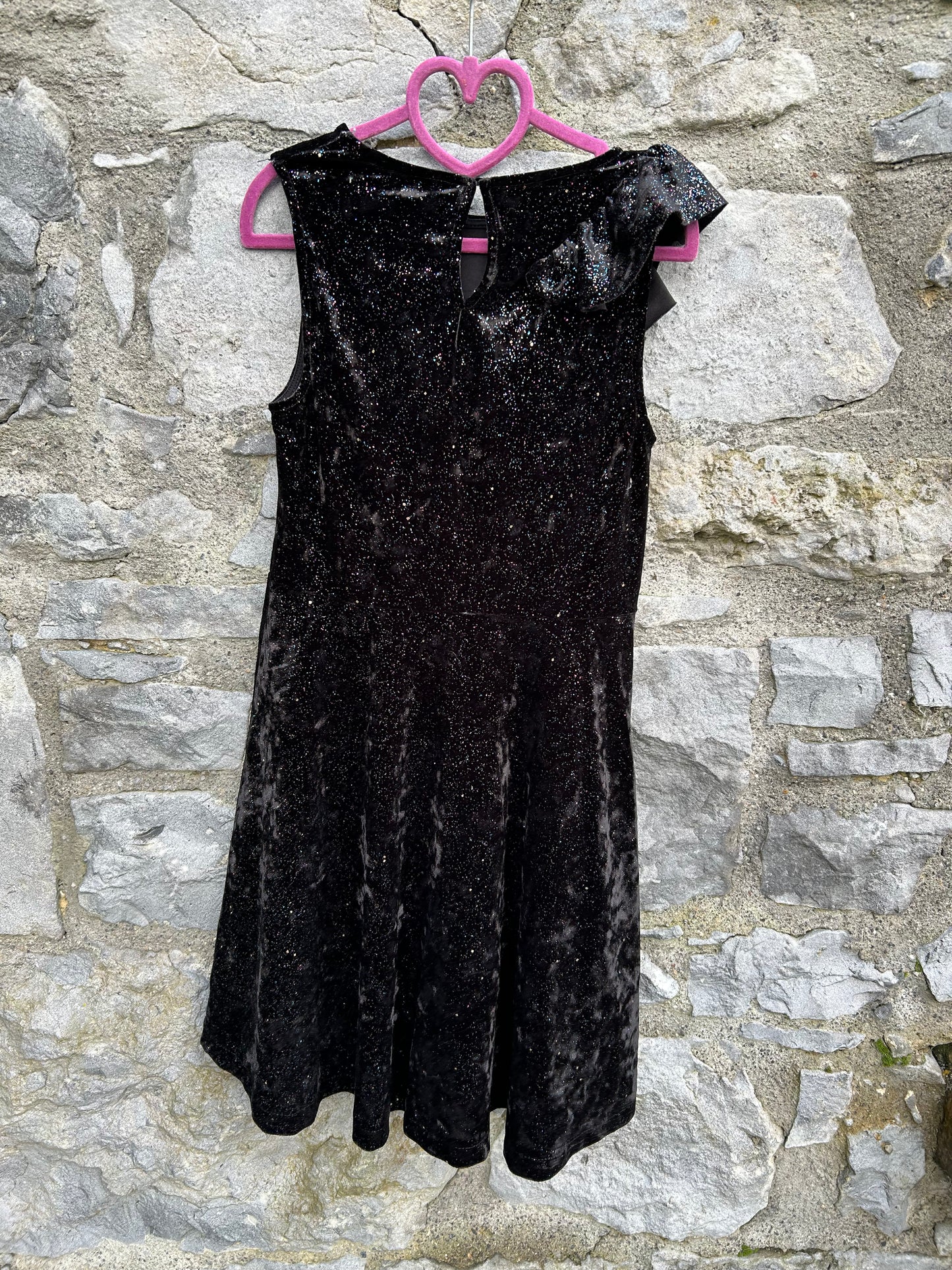 Black glitter dress  11y (146cm)