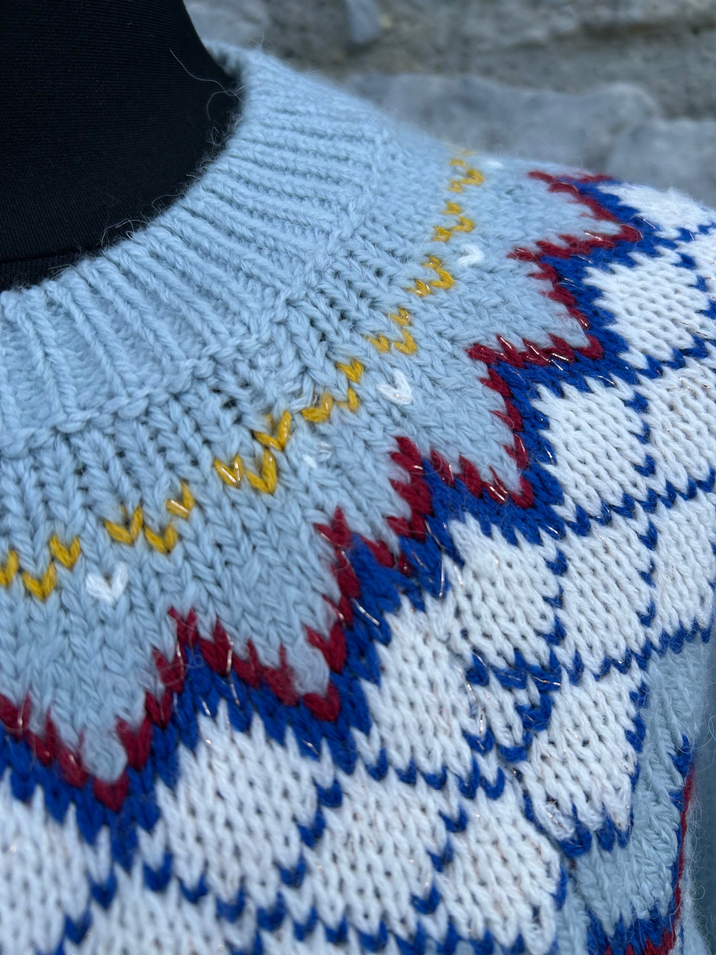 Blue Fair Isle sweater 11-12y (146-152cm)