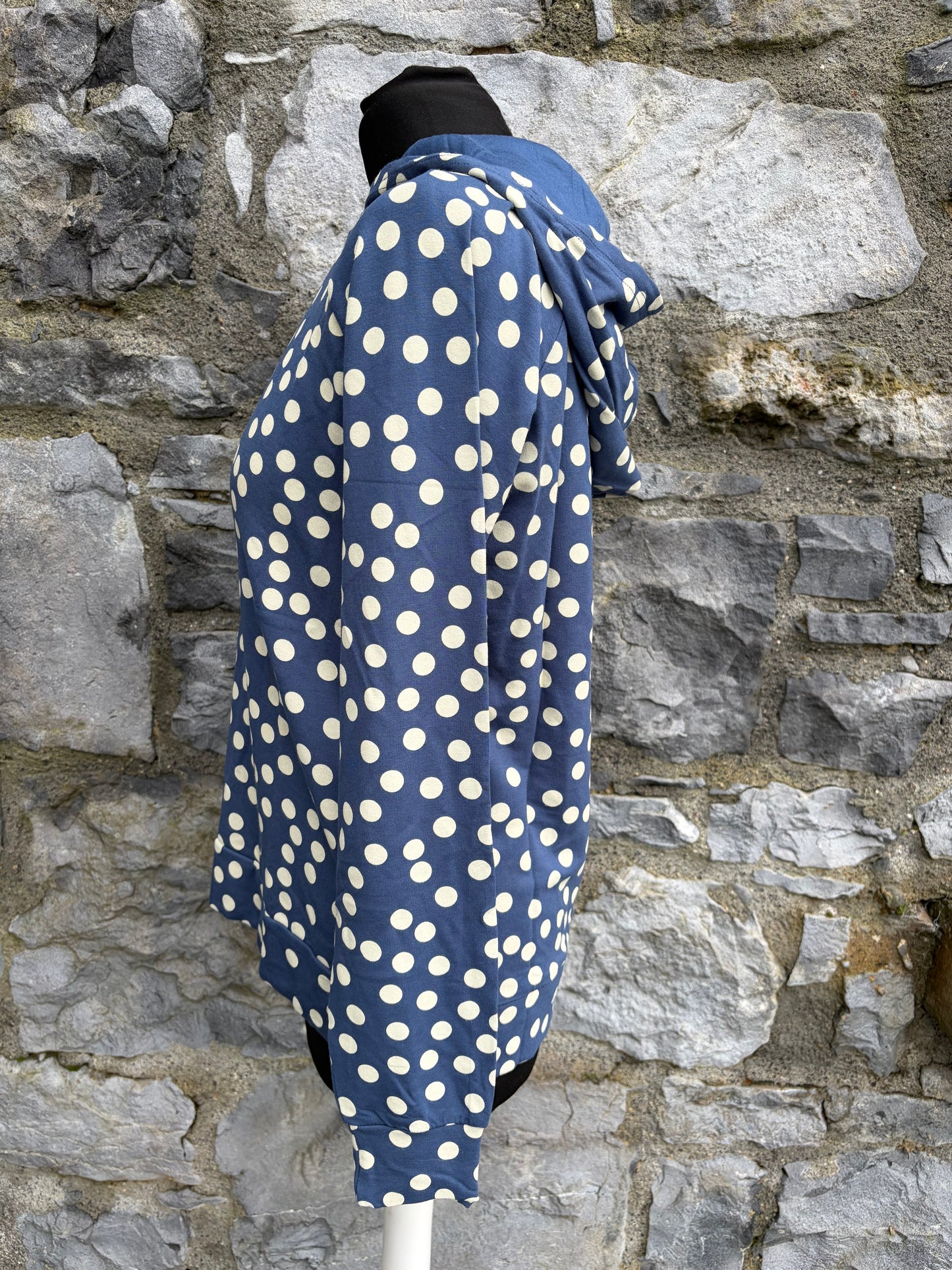 Danoline Hoodie Cold Slate/Chalk BIG FUNNY DOTS uk 8-10