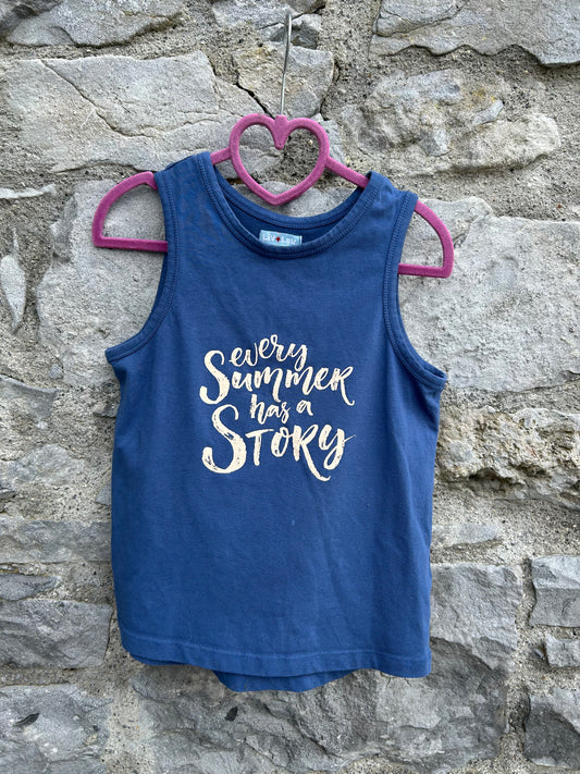 Summer navy tank top  7y (122cm)
