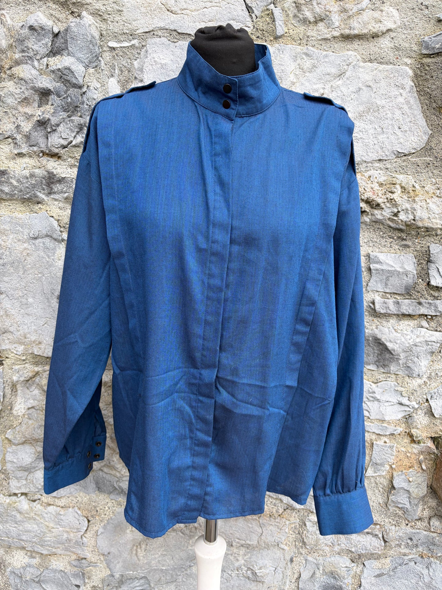 90s blue shirt uk 14