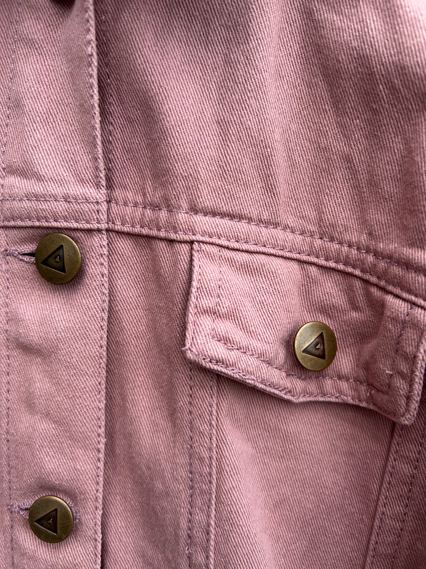 Beige rose floral denim jacket 8-9y (128-134cm)