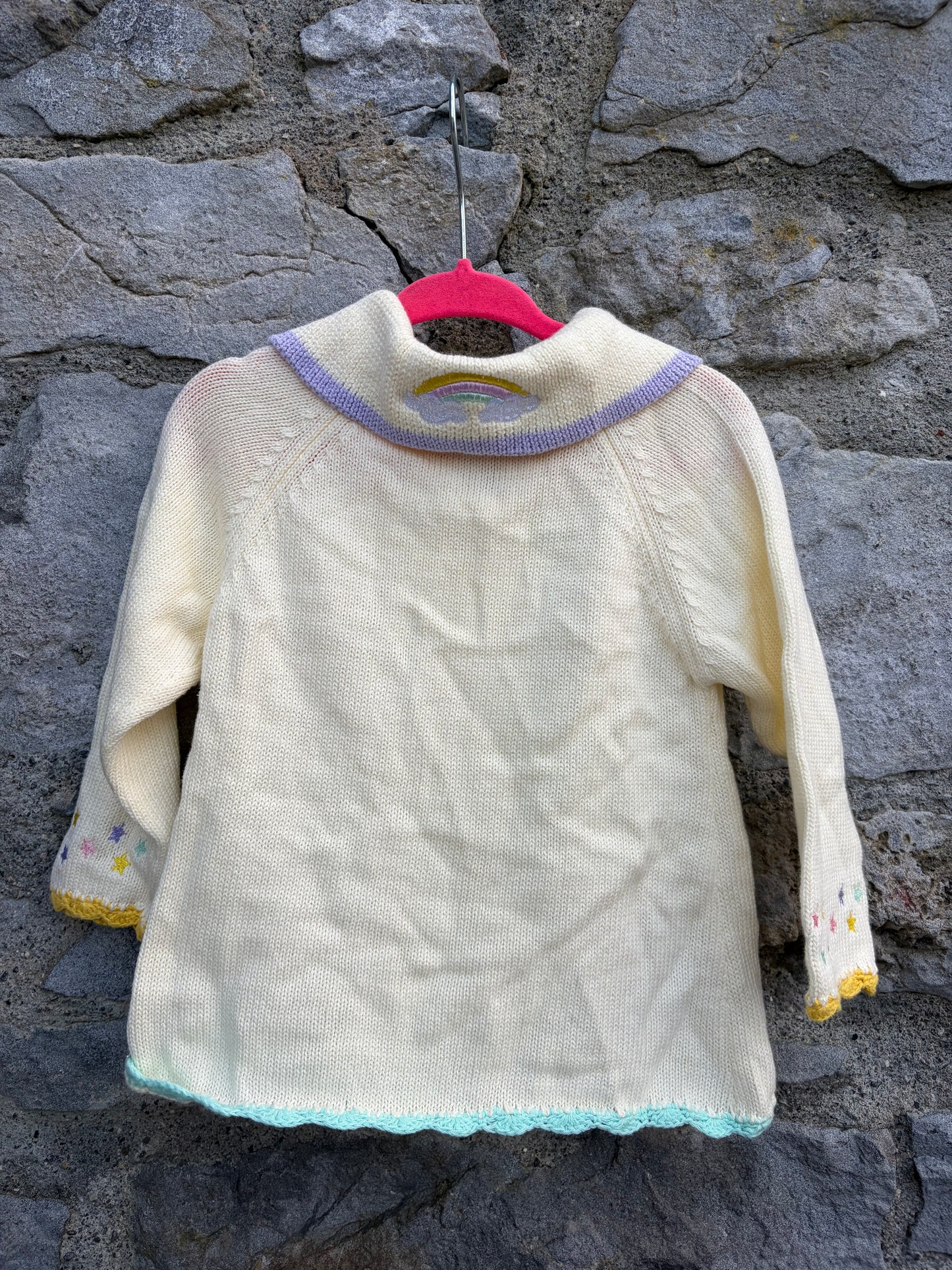 Unicorn cream cardigan  12-18m (80-86cm)