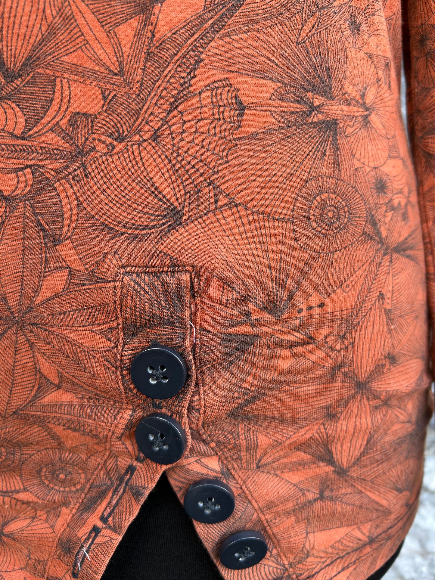 Ginger botanic print high neck top uk 6-8