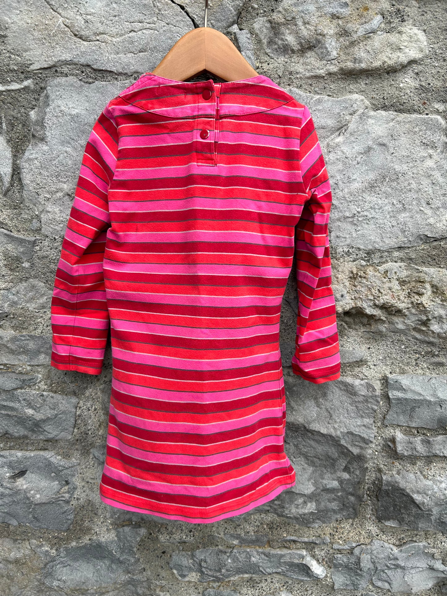 Pink& red stripy 3-4y (98-104cm)