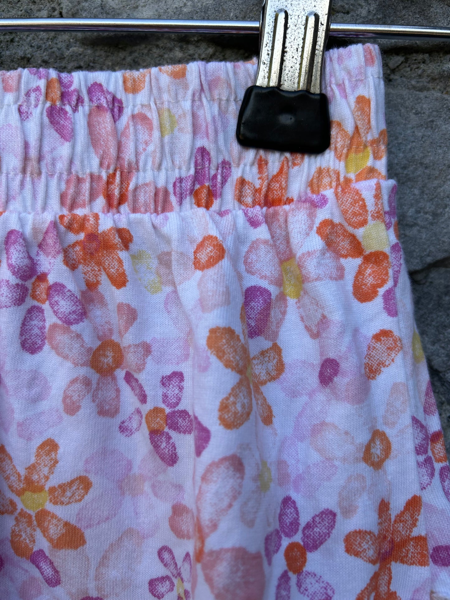 Orange&pink flowers skirt 5-6y (110-116cm)