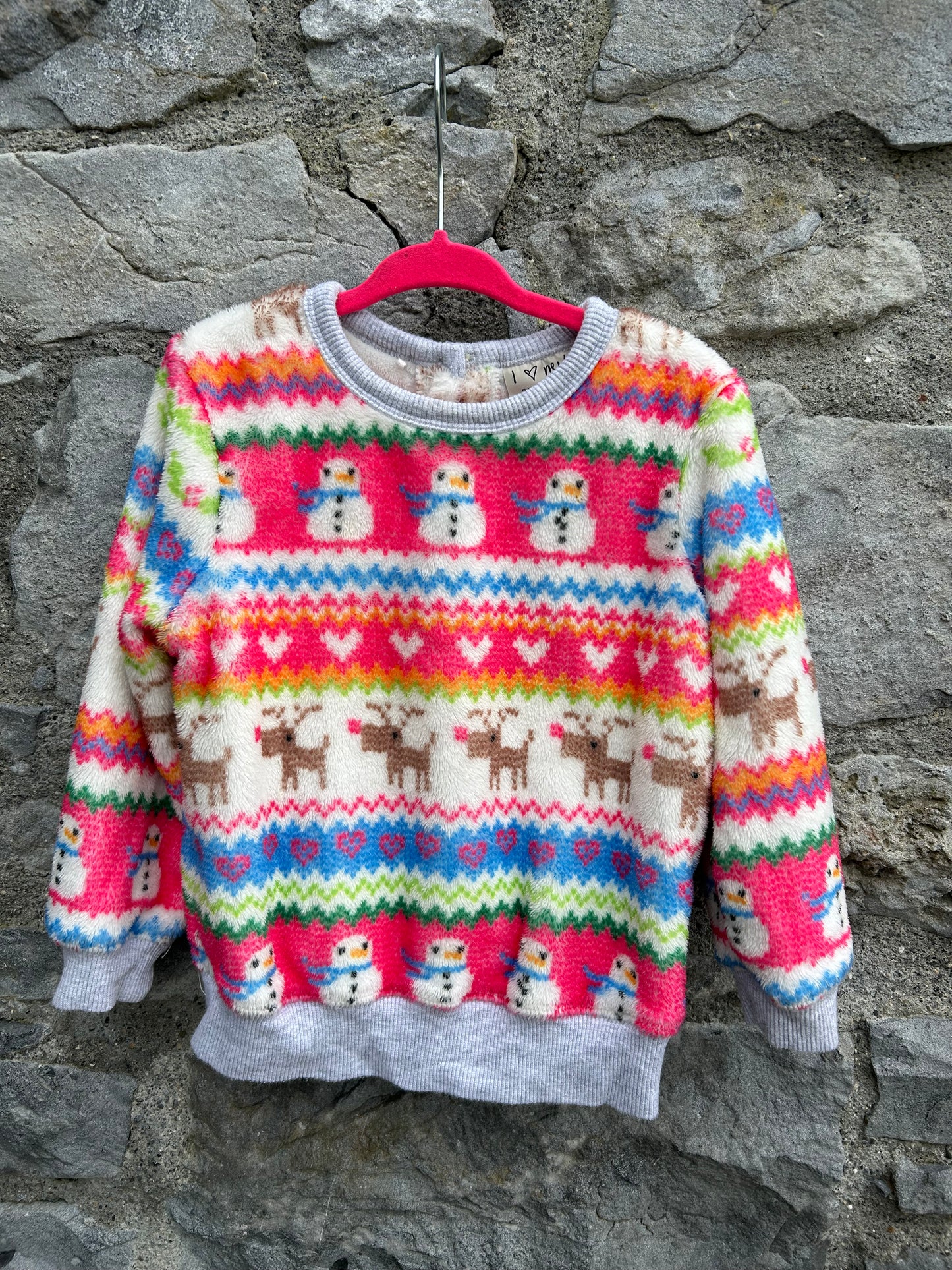 Colourful panels fleece sweatshirt  2-3y (92-98cm)